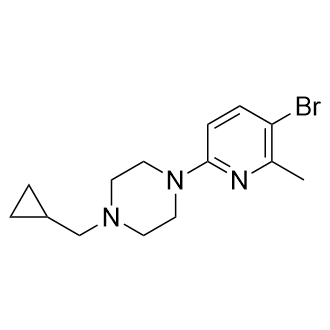 1-(5-Bromo-6-methylpyridin-2-yl)-4-(cyclopropylmethyl)piperazine Structure