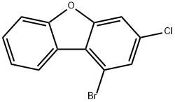 1-溴-3-氯二苯并[b,d]呋喃结构式