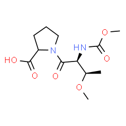 N-(Methoxycarbonyl)-O-methyl-L-threonylproline Structure