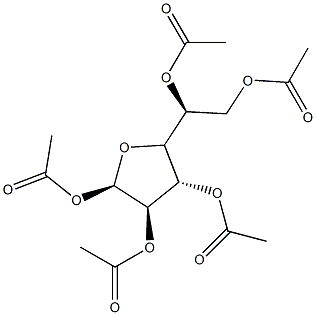 1-O,2-O,3-O,5-O,6-O-Pentaacetyl-α-D-galactofuranose Structure