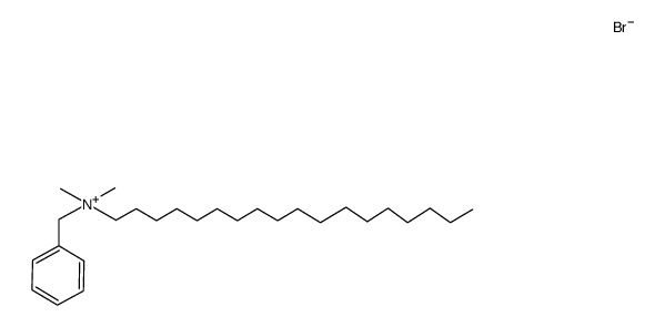 N-benzyl-N,N-dimethyloctadecyl-1-ammonium bromide Structure
