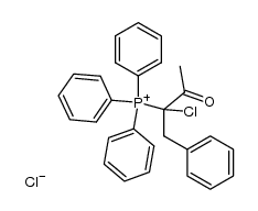 (2-chloro-3-oxo-1-phenylbutan-2-yl)triphenylphosphonium chloride Structure