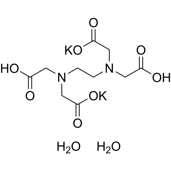 Ethylenediaminetetraacetic acid dipotassium salt dihydrate structure
