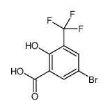 5-Bromo-3-(trifluoromethyl)salicylic acid, 5-Bromo-3-carboxy-2-hydroxybenzotrifluoride Structure