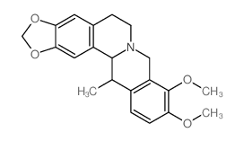 9,10-dimethoxy-13-methyl-5,8,13,13a-tetrahydro-6h-[1,3]dioxolo[4,5-g]isoquino[3,2-a]isoquinoline结构式