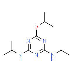 2-N-乙基-6-异丙氧基-4-N-异丙基-1,3,5-三嗪-2,4-二胺结构式