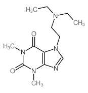 7-[2-(Diethylamino)ethyl]-1,3-dimethylxanthine Structure
