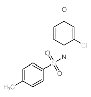(NE)-N-(2-chloro-4-oxocyclohexa-2,5-dien-1-ylidene)-4-methylbenzenesulfonamide结构式