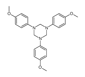 1,3,5-三(4-甲氧基苯基)-1,3,5-三嗪烷结构式