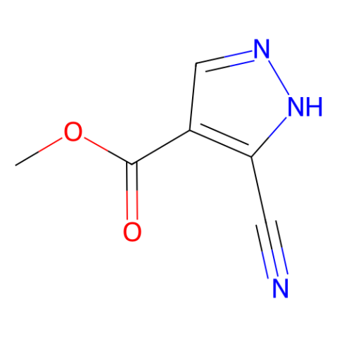 3-氰基-1H-吡唑-4-羧酸甲酯结构式