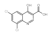 6,8-二氯-4-羟基喹啉-3-羧酸结构式