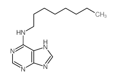 N-octyl-5H-purin-6-amine结构式