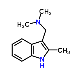 2-METHYL-3-N,N-DIMETHYLAMINOMETHYLINDOLE Structure