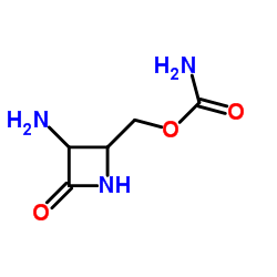 2-氮杂环丁酮,3-氨基-4-[[(氨基羰基)氧基]甲基]-结构式