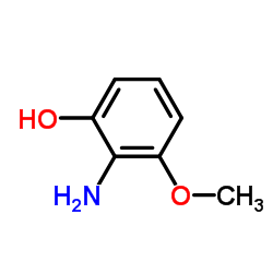 2-氨基-3-甲氧基苯酚结构式