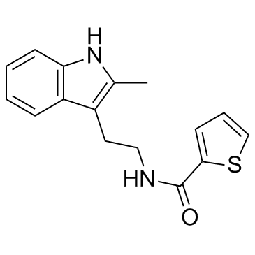 N-[2-(2-甲基-1H-吲哚-3-基)乙基]-2-噻吩甲酰胺结构式