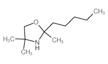 Oxazolidine,2,4,4-trimethyl-2-pentyl- Structure