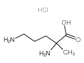 2,5-Diamino-2-methylpentanoic acid hydrochloride Structure