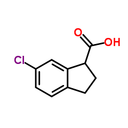 6-氯-2,3-二氢-1H-茚-1-羧酸结构式