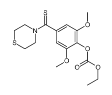 [2,6-dimethoxy-4-(thiomorpholine-4-carbothioyl)phenyl] ethyl carbonate Structure