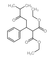 diethyl 2-(4-methyl-3-oxo-1-phenyl-pentyl)propanedioate Structure