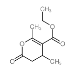ethyl 2,4-dimethyl-6-oxo-4,5-dihydropyran-3-carboxylate结构式