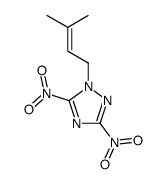 1-(3-methylbut-2-enyl)-3,5-dinitro-1,2,4-triazole结构式