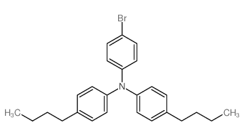 4-溴-N,N-双(4-丁基苯基)-苯胺结构式