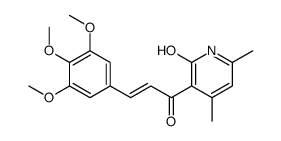 4,6-dimethyl-3-[(E)-3-(3,4,5-trimethoxyphenyl)prop-2-enoyl]-1H-pyridin-2-one结构式