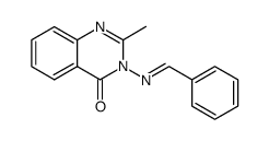 2-methyl-3-(phenylmethylene)-amino-4(3H)quinazolinone Structure