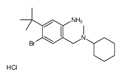 4-bromo-5-tert-butyl-2-[[cyclohexyl(methyl)amino]methyl]aniline,hydrochloride Structure