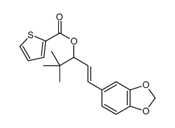 [(E)-1-(1,3-benzodioxol-5-yl)-4,4-dimethylpent-1-en-3-yl] thiophene-2-carboxylate结构式