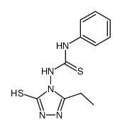N1-phenyl-N3-(3-mercapto-5-ethyl)-1,2,4-triazol-4-yl thiourea Structure