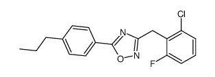 3-[(2-chloro-6-fluorophenyl)methyl]-5-(4-propylphenyl)-1,2,4-oxadiazole Structure