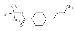 叔丁基-4-((乙胺基)甲基)哌啶-1-羧酸盐结构式