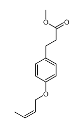 methyl 3-(4-but-2-enoxyphenyl)propanoate结构式