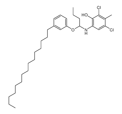 2,4-dichloro-3-methyl-6-[1-(3-pentadecylphenoxy)butylamino]phenol结构式