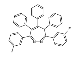 3,7-bis(3-fluorophenyl)-4,5,6-triphenyl-4H-diazepine结构式