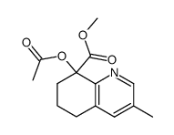 8-Acetoxy-3-methyl-5,6,7,8-tetrahydro-quinoline-8-carboxylic acid methyl ester结构式