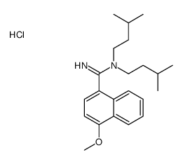 (4-methoxynaphthalene-1-carboximidoyl)-bis(3-methylbutyl)azanium,chloride结构式