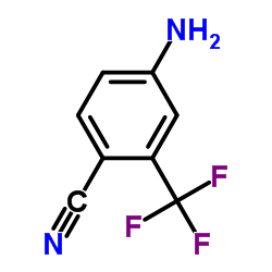 4-氨基-2-三氟甲基苯甲腈结构式