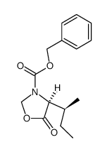 phenylmethyl (4S)-4-[(1S)-1-methylpropyl]-5-oxo-1,3-oxazolidine-3-carboxylate结构式