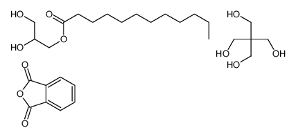 1,3-异苯并呋喃二酮与2,2-二(羟甲基)-1,3-丙二醇、1,2,3-丙三醇和十二烷酸酯的聚合物结构式