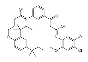 N-(4-chloro-2,5-dimethoxyphenyl)-3-[m-[[4-(2,4-di-tert-pentylphenoxy)butyryl]amino]phenyl]-3-oxopropionamide structure