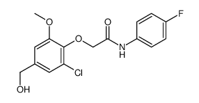 2-[2-CHLORO-4-(HYDROXYMETHYL)-6-METHOXYPHENOXY]-N-(4-FLUOROPHENYL)-ACETAMIDE Structure