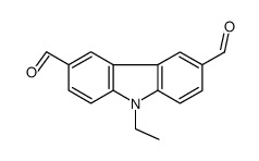 9-Ethyl-9H-carbazole-3,6-dicarboxaldehyde结构式
