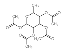 a-D-Glucopyranose, 6-deoxy-,tetraacetate (9CI) Structure