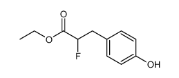 ethyl 2-fluoro-3-(4-hydroxyphenyl)propanoate结构式
