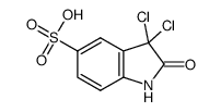3,3-dichloro-2-oxo-indoline-5-sulfonic acid Structure
