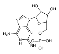 [(2R,3S,4R,5R)-5-(2,6-diaminopurin-9-yl)-3,4-dihydroxyoxolan-2-yl]methyl dihydrogen phosphate Structure